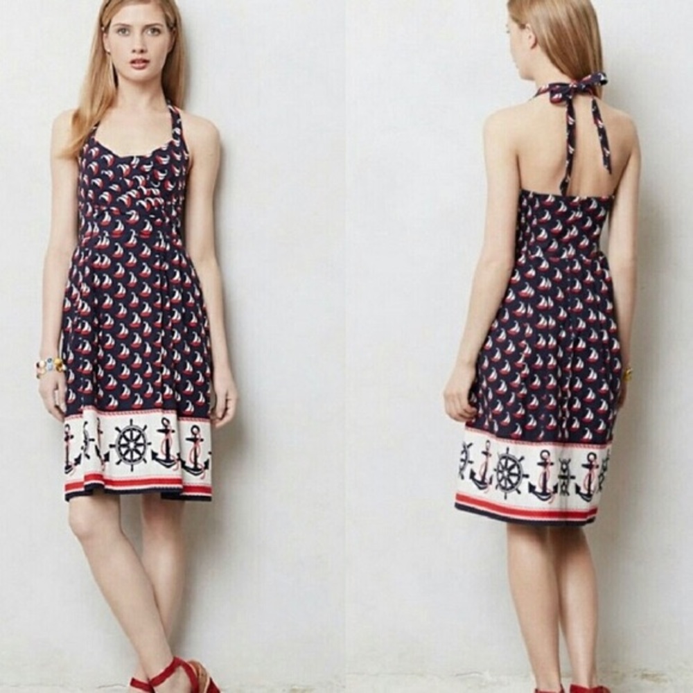 *Like new* Anthropologie sailboat dress